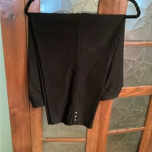 Black pull on crop slacks